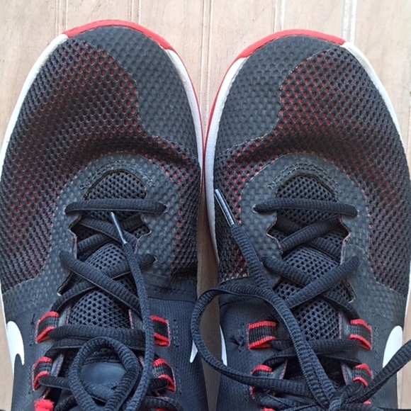 Nike Air Precision NBK Basketball Sport Tennis Shoes size 8 Blk University Red - Picture 3 of 12